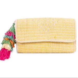 Mar y Sol CROCHETED RAFFIA CLUTCH